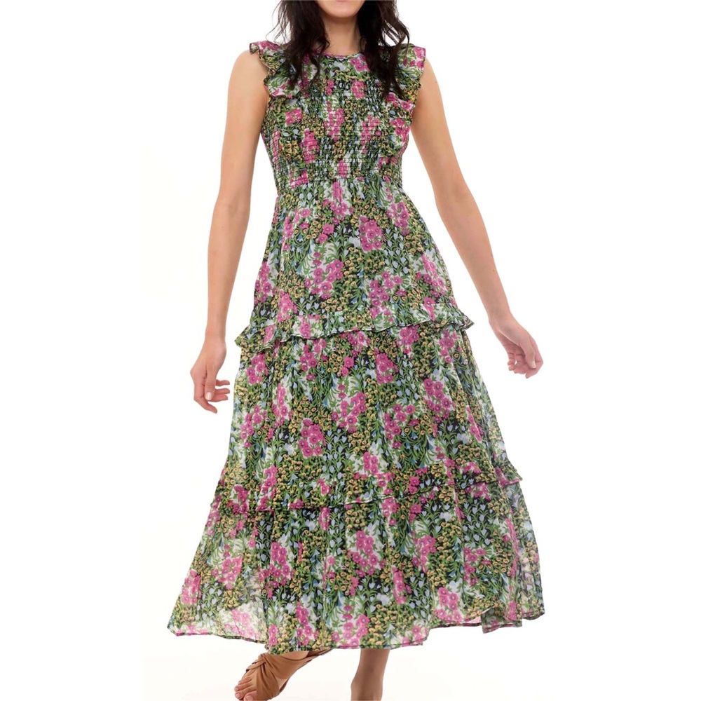 Banjanan Iris Dress in Cottage Garden - size S